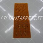 tappeto persiano scendiletto fondoletto gabbeh gashgai kashkuli molto fine color giallo ocra in lana 145x57 cm