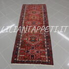tappeto fondoletto persiano gharaje fondo rosso 183x73 cm