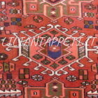 tappeto fondoletto persiano gharaje fondo rosso 183x73 cm
