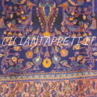tappeto persiano lilian antico kelley fondo blu 352x188 cm