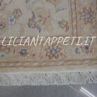 Scendiletto Persiano nain 9 fili misto seta fondo avorio 85x62 cm