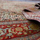 antico tappeto persiano senneh fondo avorio con motivi piccoli herati fine 800 203x136 cm