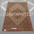 antico tappeto persiano senneh fondo avorio con motivi piccoli herati fine 800 203x136 cm
