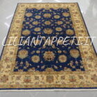 tappeto orientale ziegler blu da salotto in lana 237x170 cm