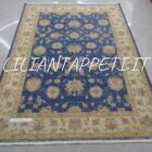 tappeto orientale ziegler blu da salotto in lana 237x170 cm