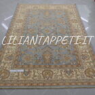 tappeto orientale ziegler celeste azzurro da salotto in lana 239x170 cm