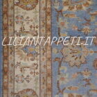 tappeto orientale ziegler celeste azzurro da salotto in lana 239x170 cm