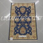 coppia scendiletti orientali ziegler color blu per camera da letto circa 120x80 cm