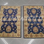 coppia scendiletti orientali ziegler color blu per camera da letto circa 120x80 cm