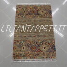 piccolo tappeto vivace orientale ziegler color grigio sabbia 125x84 cm