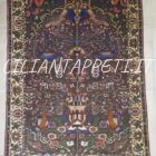tappeto persiano bakhtiari con colori naturali fondo marrone con il vaso fiorito 195x143 cm