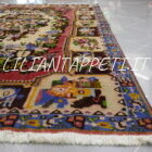 tappeto persiano bakhtiari gol farang da salotto in lana 227x167 cm