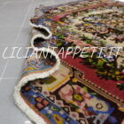 tappeto persiano bakhtiari gol farang da salotto in lana 227x167 cm