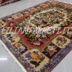 tappeto persiano bakhtiari gol farang da salotto in lana 227x167 cm