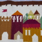 kilim polacco fatto a mano da salotto fondo chiaro in lana 238x127 cm