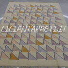 kilim polacco fatto a mano da salotto fondo chiaro in lana 195x155 cm