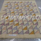 kilim polacco fatto a mano da salotto fondo chiaro in lana 195x155 cm