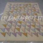 kilim polacco fatto a mano da salotto fondo chiaro in lana 195x155 cm