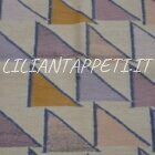 kilim polacco fatto a mano da salotto fondo chiaro in lana 195x155 cm