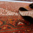 tappeto persiano malayer antico color ruggine da salotto 210x143 cm lana su cotone