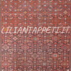 tappeto persiano malayer antico color ruggine da salotto 210x143 cm lana su cotone