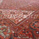 tappeto persiano malayer antico color ruggine da salotto 210x143 cm lana su cotone