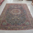 antico tappeto persiano tabriz fondo blu da salotto