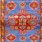 tappeto fondoletto kazak afghano fondo azzurro 182x63 cm