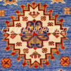 tappeto fondoletto kazak afghano fondo azzurro 182x63 cm