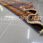 tappeto fondoletto kazak afghano fondo azzurro 182x63 cm