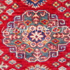 tappeto fondoletto kazak afghano fondo rosso 207x76 cm