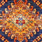 tappeto passatoia fondoletto kazak afghano blu 216x80 cm