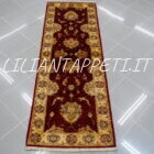 fondoletto passatoia fondo rosso bordeaux ziegler 182x63 cm