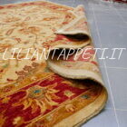 tappeto annodato orientale ziegler fondo avorio da salotto in lana 237x187 cm
