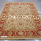 tappeto annodato orientale ziegler fondo avorio da salotto in lana 237x187 cm