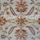 tappeto annodato orientale ziegler fondo avorio da salotto in lana 237x187 cm