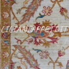 tappeto annodato orientale ziegler fondo avorio da salotto in lana 237x187 cm