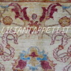 tappeto annodato orientale ziegler fondo avorio da salotto in lana 242x183 cm