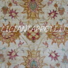 tappeto annodato orientale ziegler fondo avorio da salotto in lana 240x205 cm