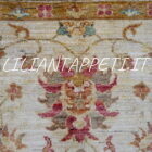 tappeto annodato orientale ziegler fondo avorio da salotto in lana 240x205 cm
