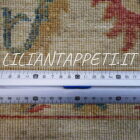 tappeto annodato orientale ziegler fondo avorio da salotto in lana 232x173 cm