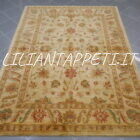 tappeto annodato orientale ziegler fondo avorio da salotto in lana 232x173 cm
