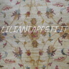 tappeto annodato orientale ziegler fondo avorio da salotto in lana 232x173 cm