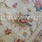 tappeto annodato orientale ziegler fondo avorio da salotto in lana 232x173 cm