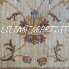 tappeto annodato orientale ziegler fondo avorio da salotto in lana 232x173 cm