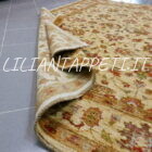 tappeto annodato orientale ziegler fondo avorio da salotto in lana 234x178 cm