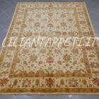 tappeto annodato orientale ziegler fondo avorio da salotto in lana 234x178 cm