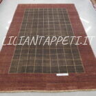 tappeto moderno gebbeh afghano decorativo fondo marrone da sala e salotto 294x200 cm in lana