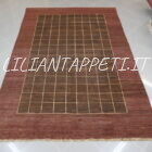 tappeto moderno gebbeh afghano decorativo fondo marrone da sala e salotto 294x200 cm in lana