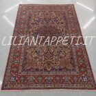 antico tappeto persiano Isfahan annodato a mano fine 800 210x143 cm